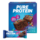Pure Protein Bars, Galactic Brownie, Gluten Free, 20g Protein, 1.76 oz, 12 Count